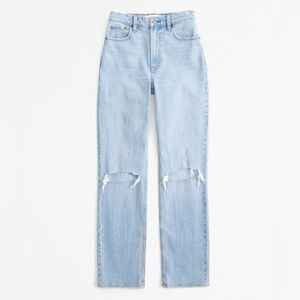 Abercrombie 90s Straight Light Distressed Women Jeans